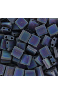 Miyuki tila 5x5mm beads - Matted transparent brown ab TL-135FR